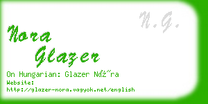 nora glazer business card